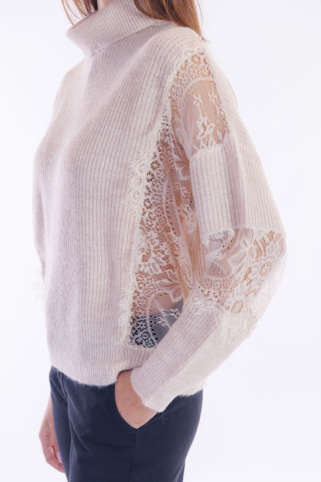 Maglia pizzo fianco