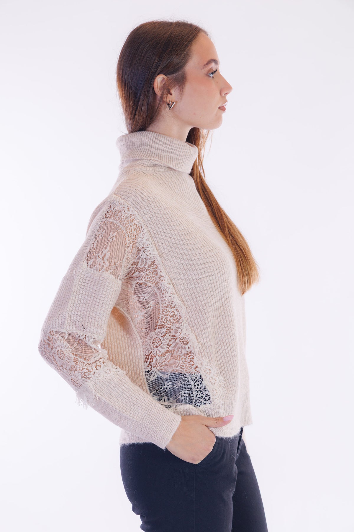 Maglia pizzo fianco