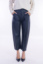 Pantalone barrel ecopelle