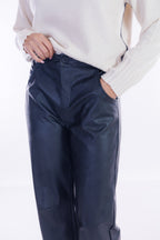 Pantalone barrel ecopelle