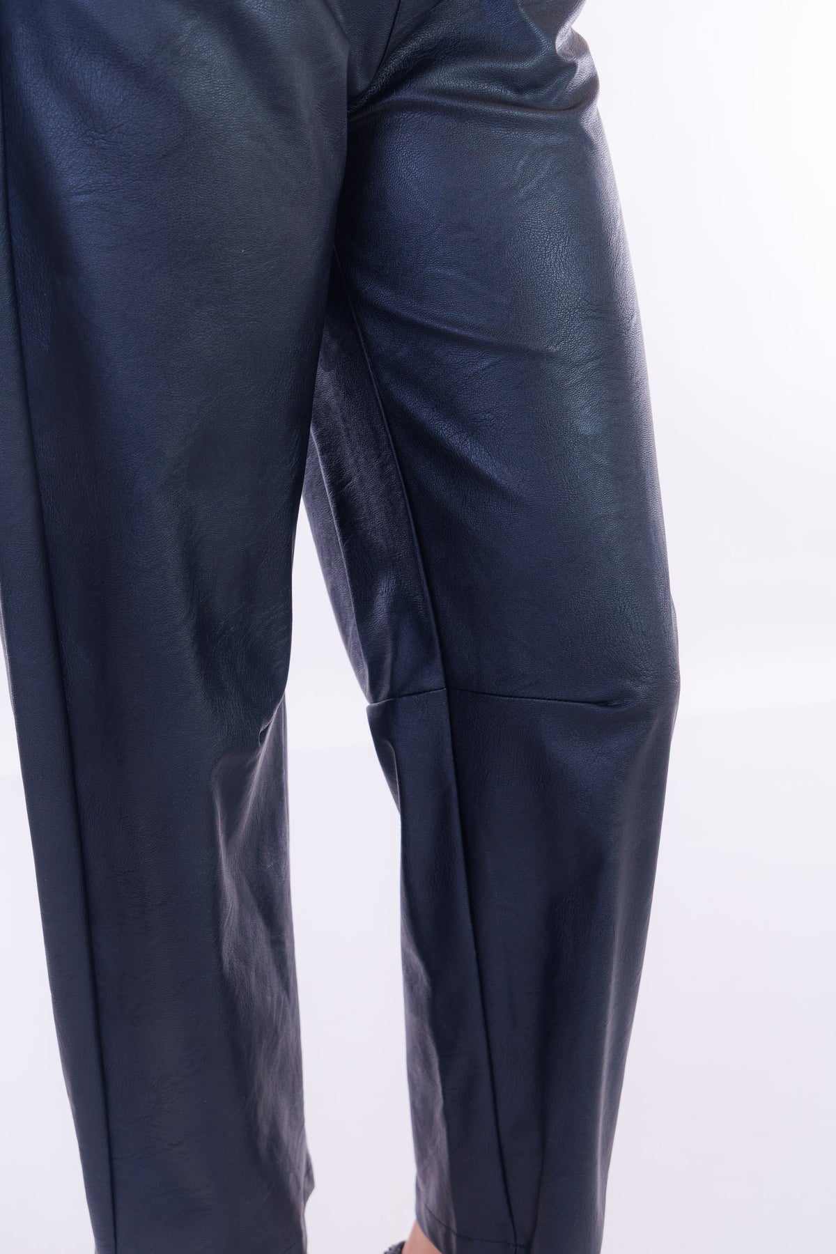 Pantalone barrel ecopelle