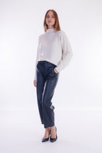 Pantalone barrel ecopelle