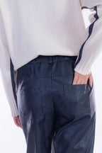 Pantalone barrel ecopelle