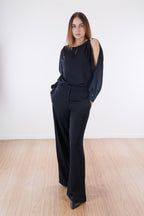 Blusa fluida anelli dorati