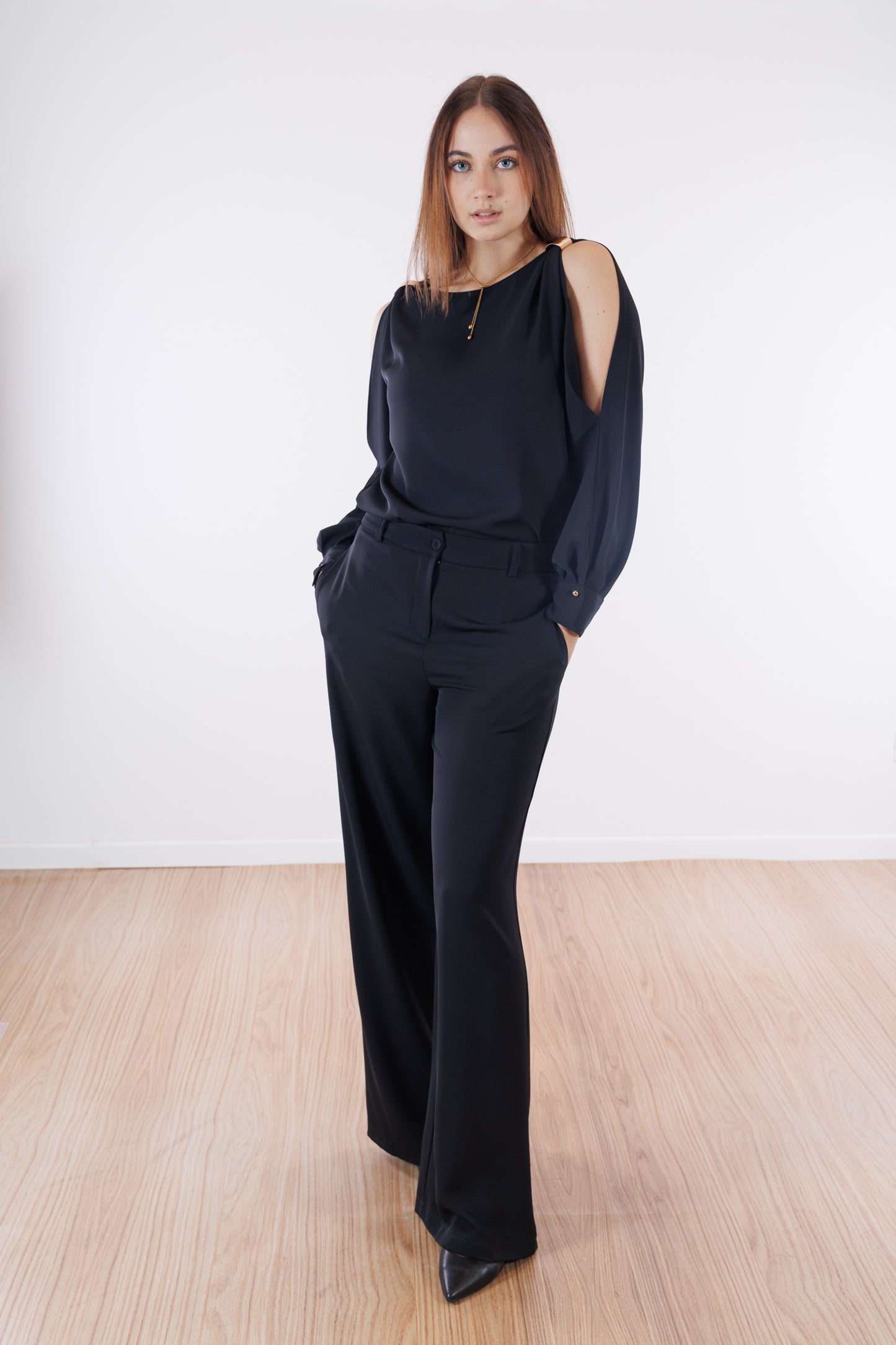 Pantalone palazzo fluido