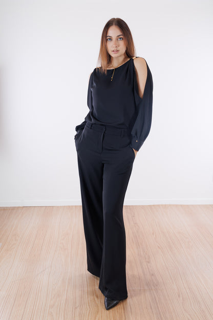 Pantalone palazzo fluido