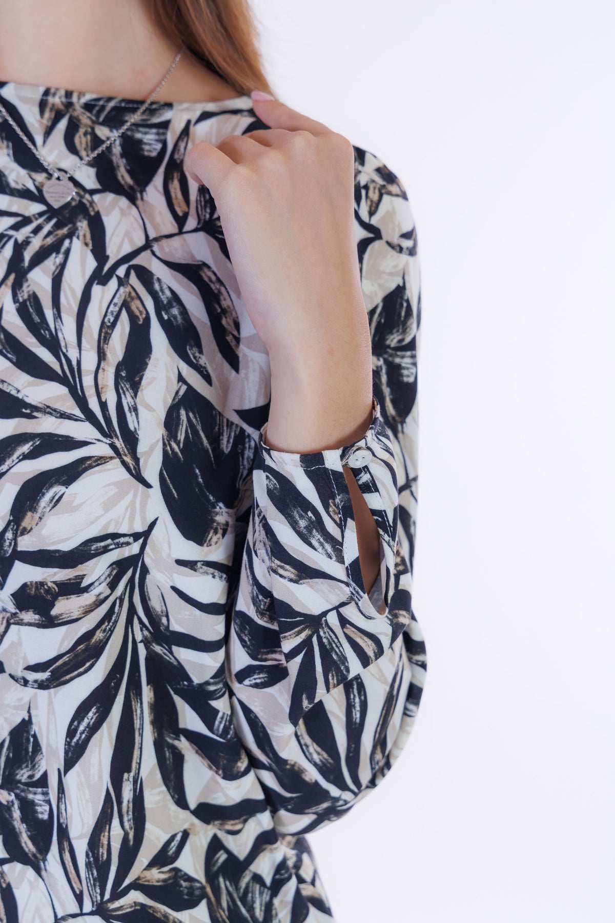 Blusa fantasia foglie