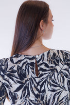 Blusa fantasia foglie
