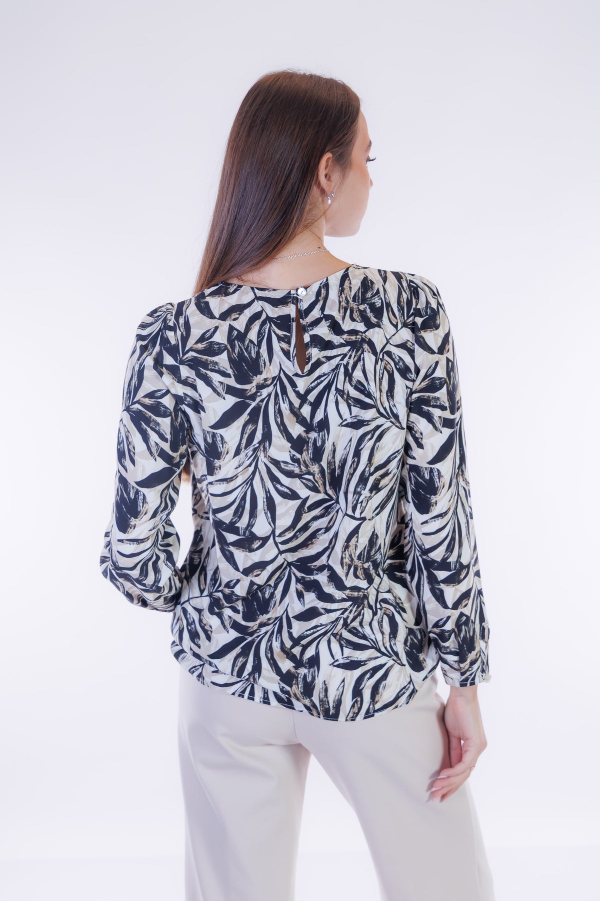 Blusa fantasia foglie