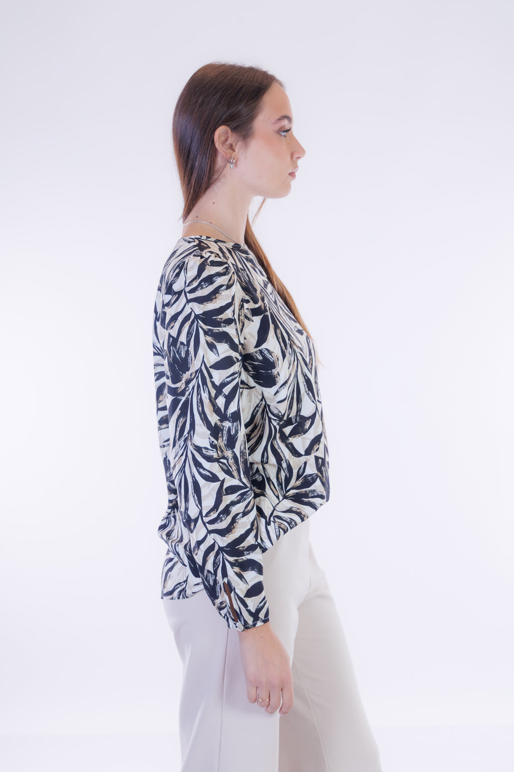 Blusa fantasia foglie