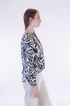 Blusa fantasia foglie