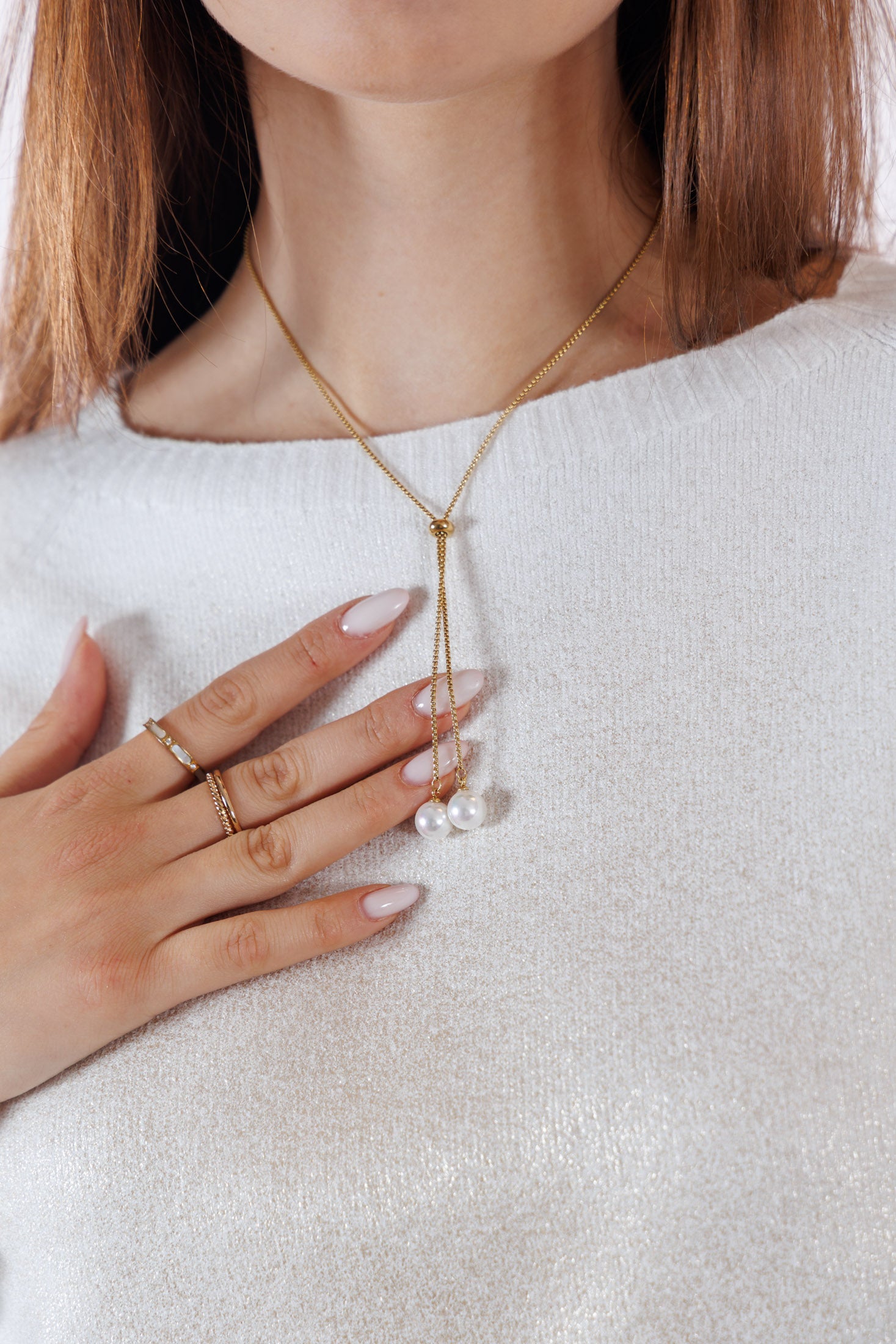 Collana ciondoli perle