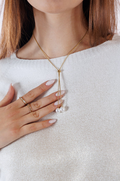 Collana ciondoli perle