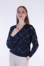 Maglia paillettes rombi