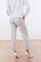 Pantalone cropped risvoltino