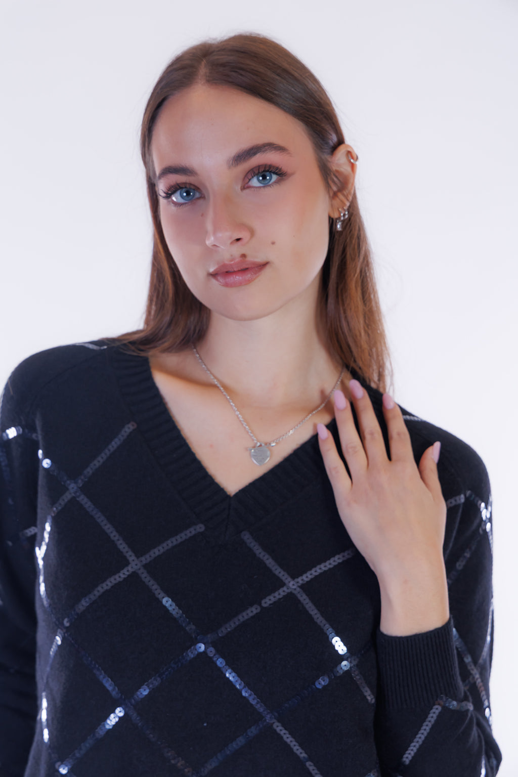 Maglia paillettes rombi