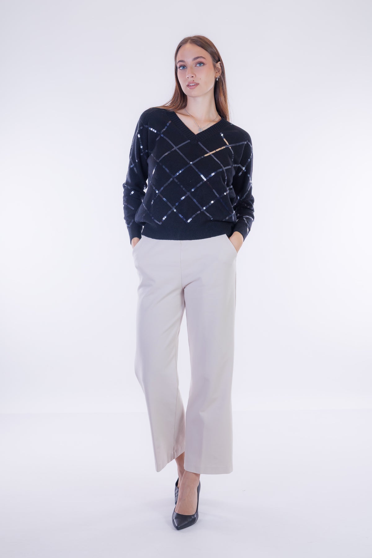 Maglia paillettes rombi