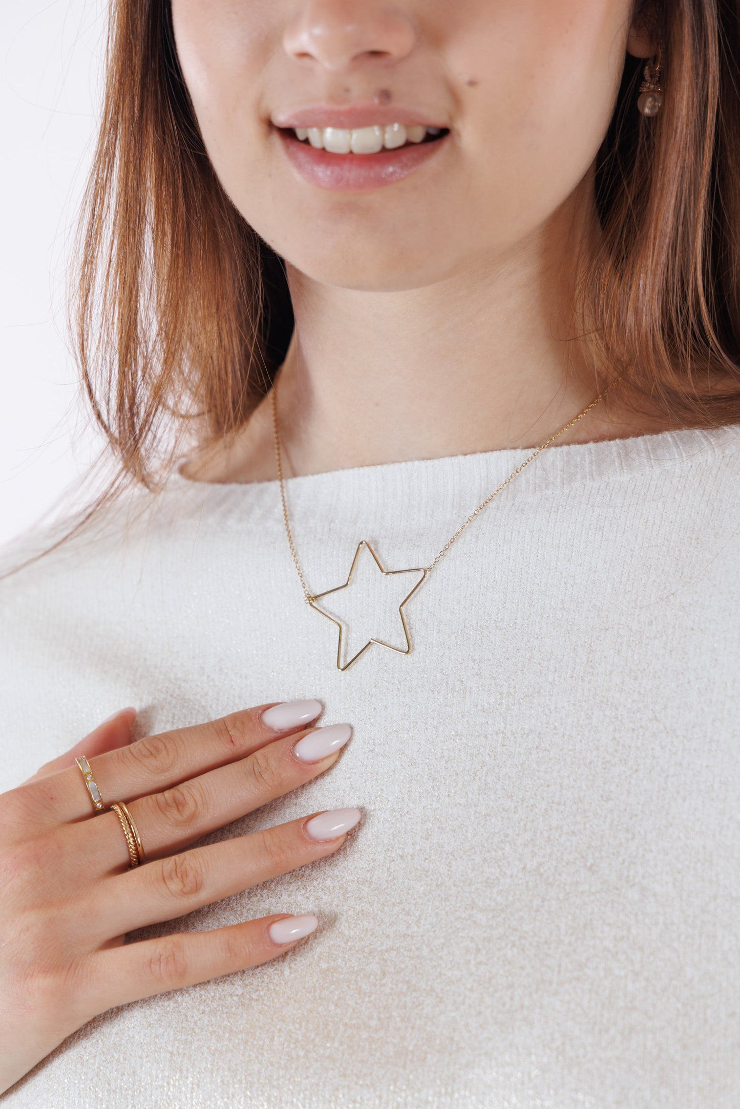 Collana stella dorata