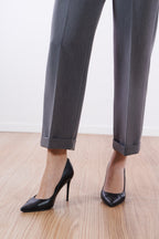 Pantalone cropped risvoltino