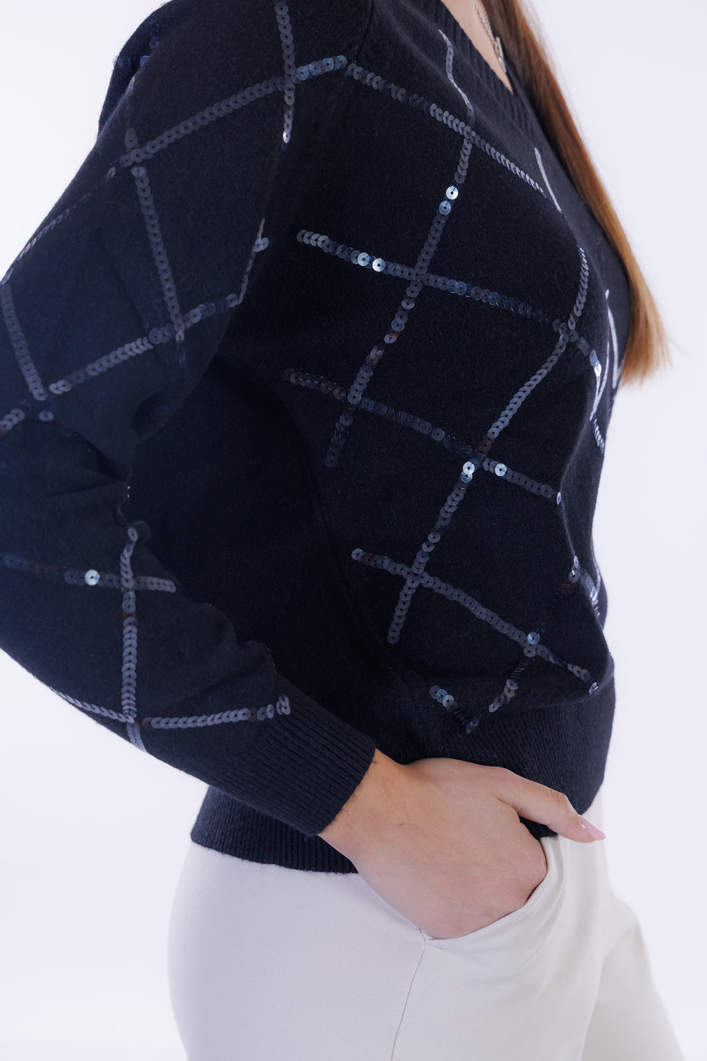 Maglia paillettes rombi