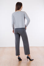 Pantalone cropped risvoltino