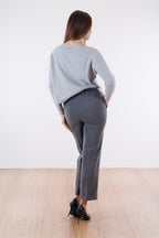 Pantalone cropped risvoltino