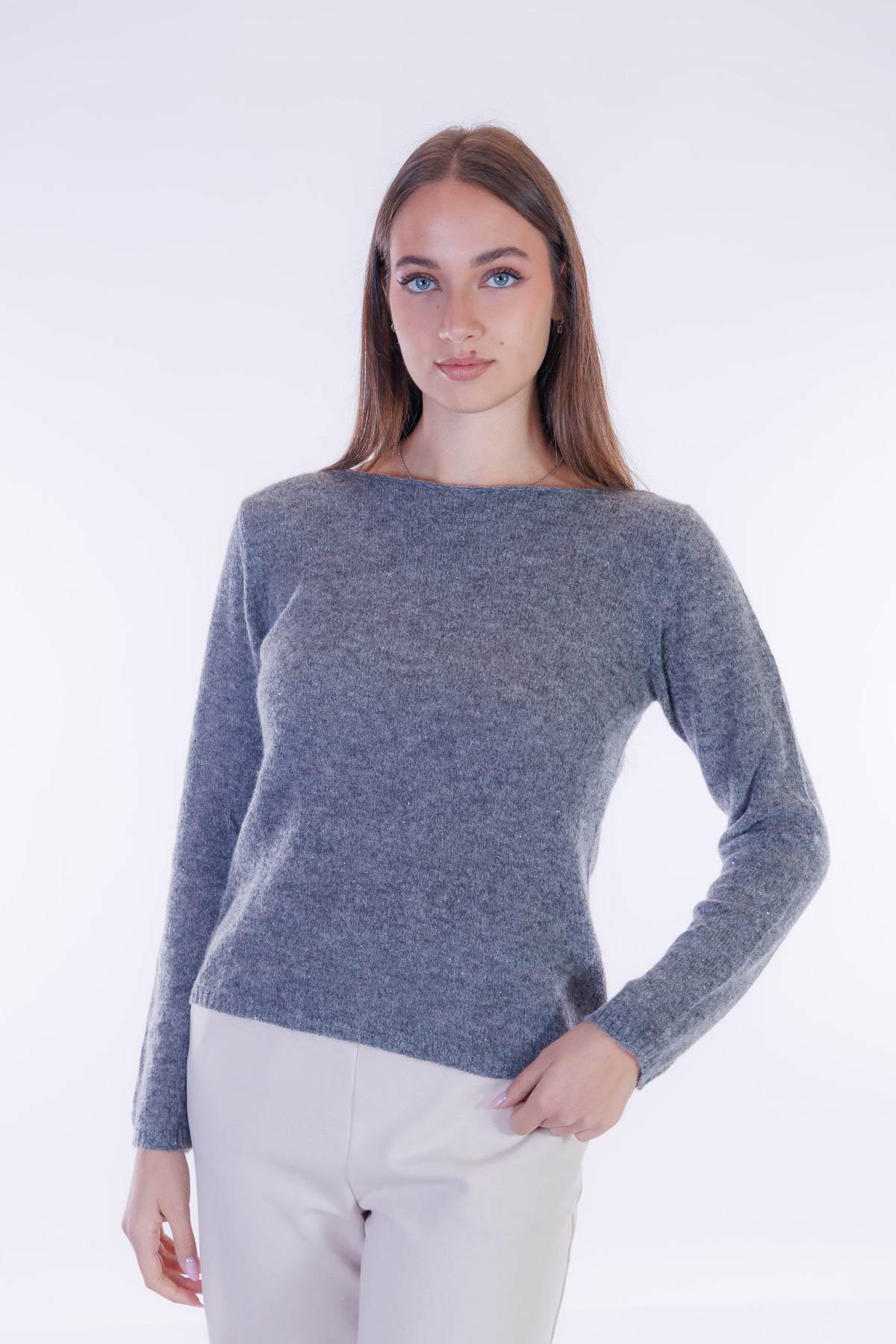 Maglia micro paillettes merinos