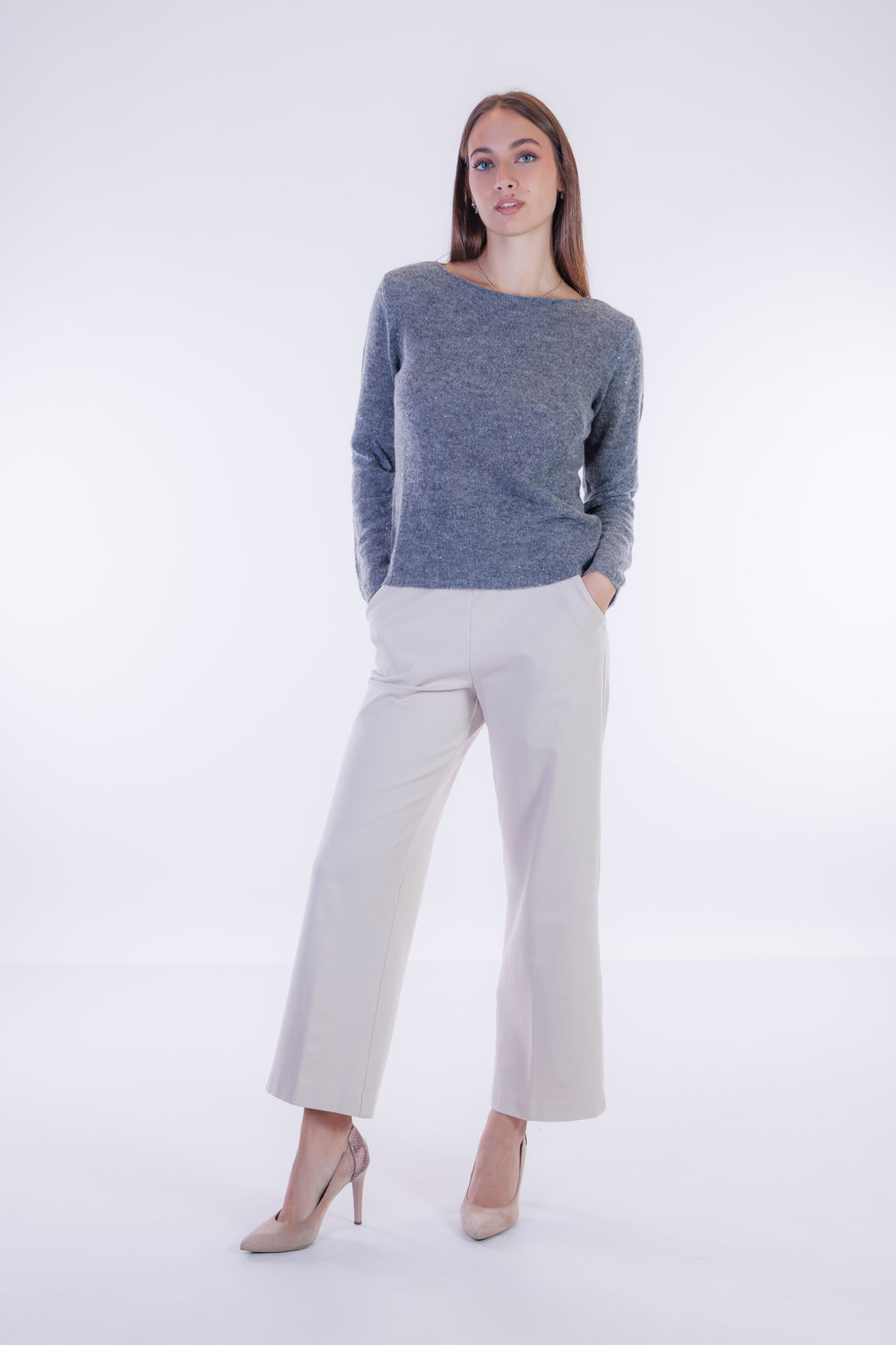 Maglia micro paillettes merinos