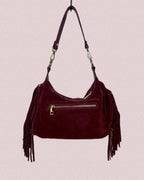 Borsa vera pelle frange