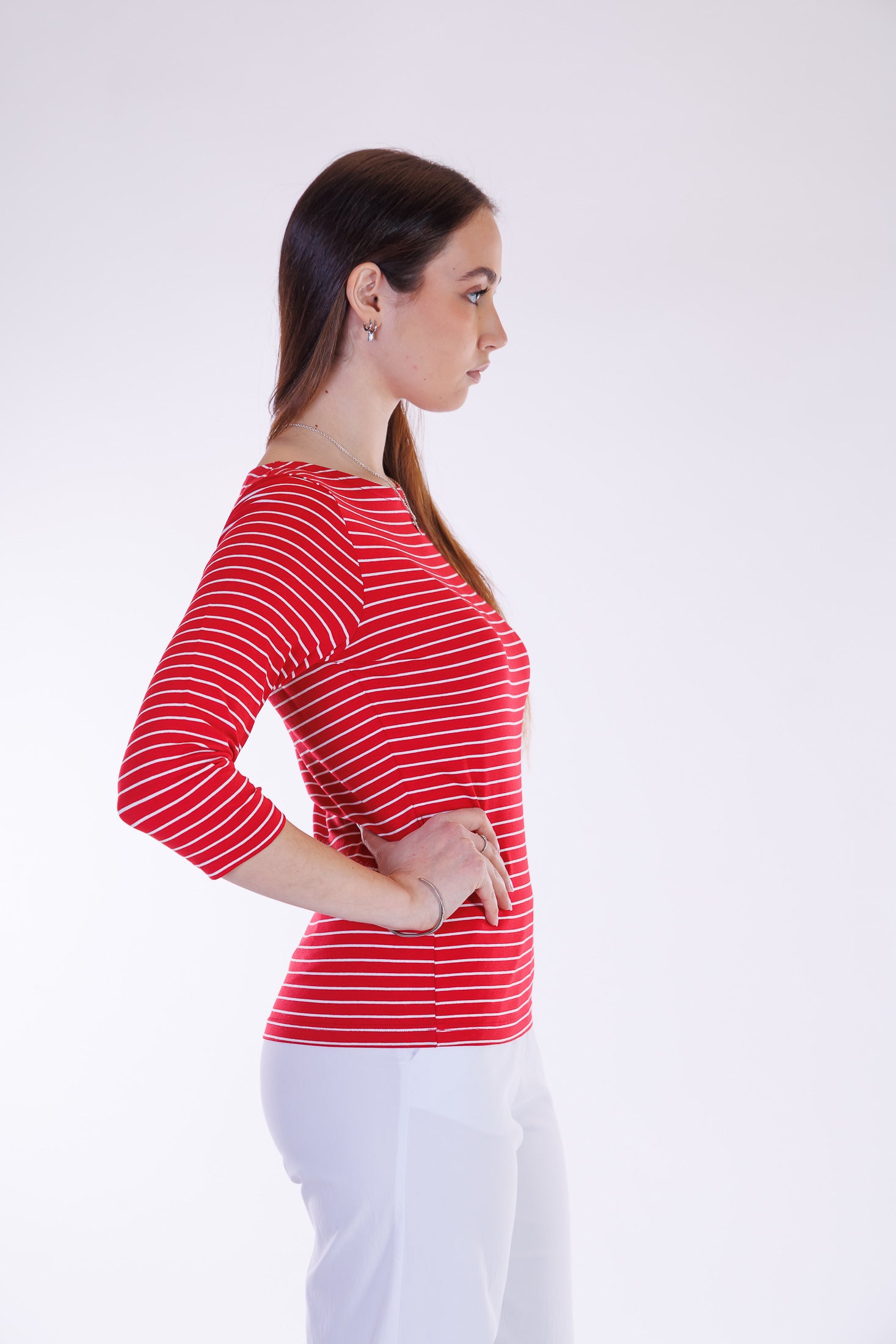 Maglia righine m. 3/4