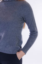Maglia dolcevita strass collo