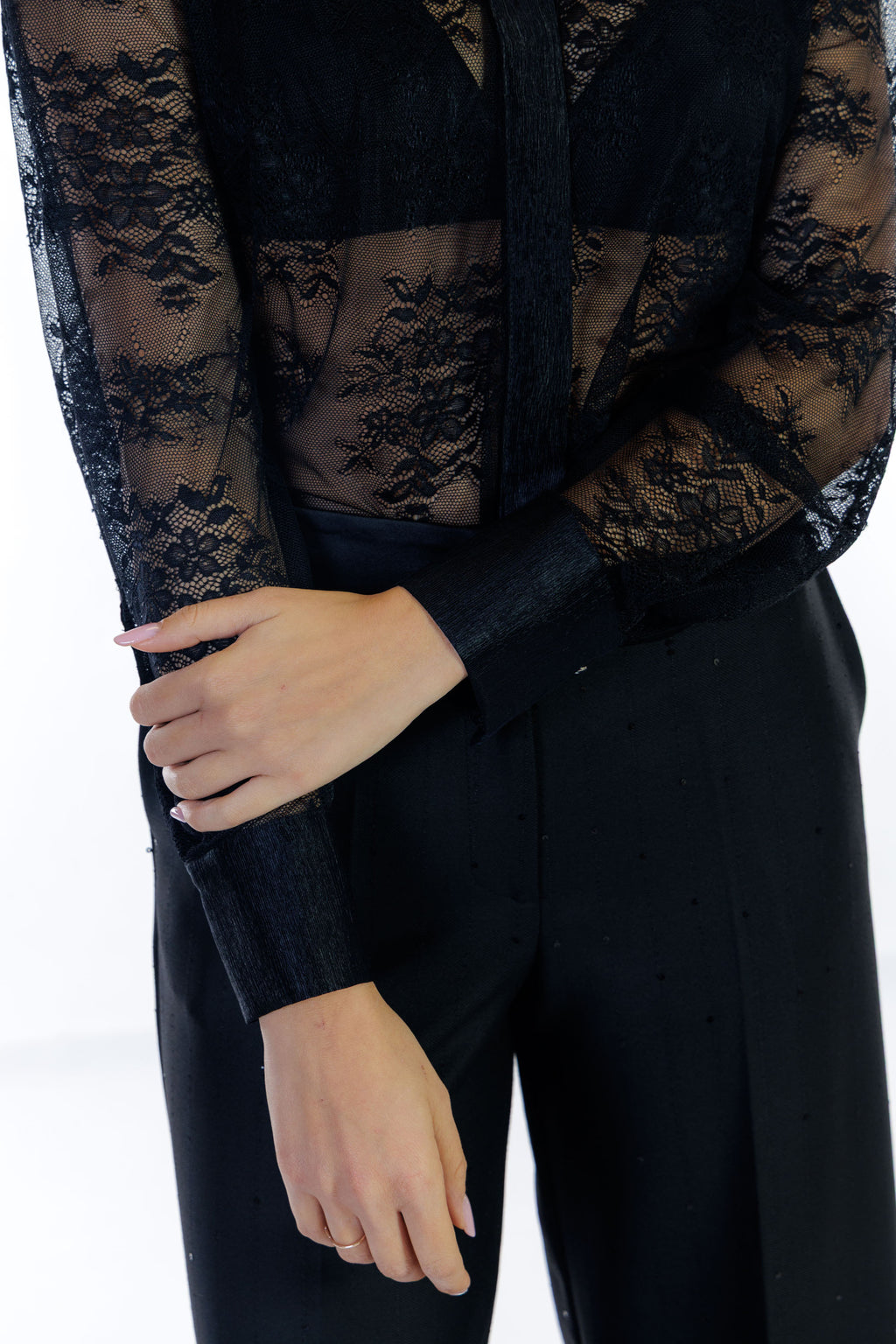 Camicia pizzo stretch