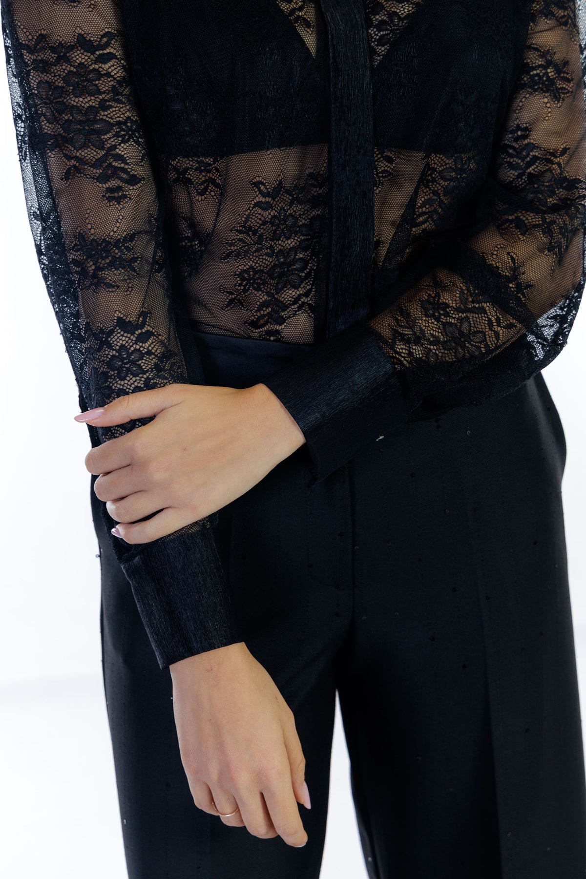 Camicia pizzo stretch