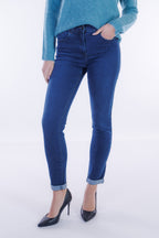 Jeans skinny risvoltino