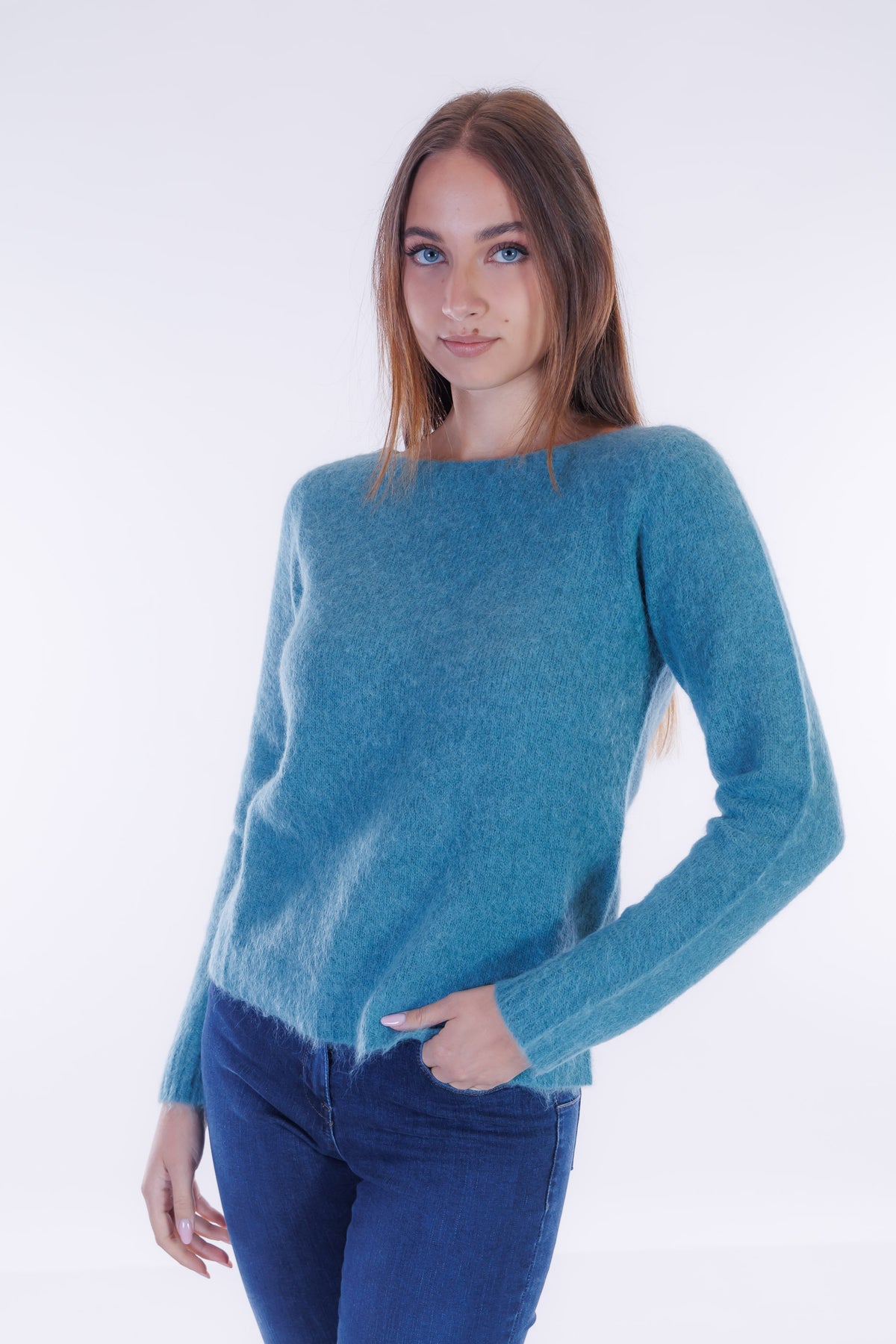 Maglia girocollo m. alpaca