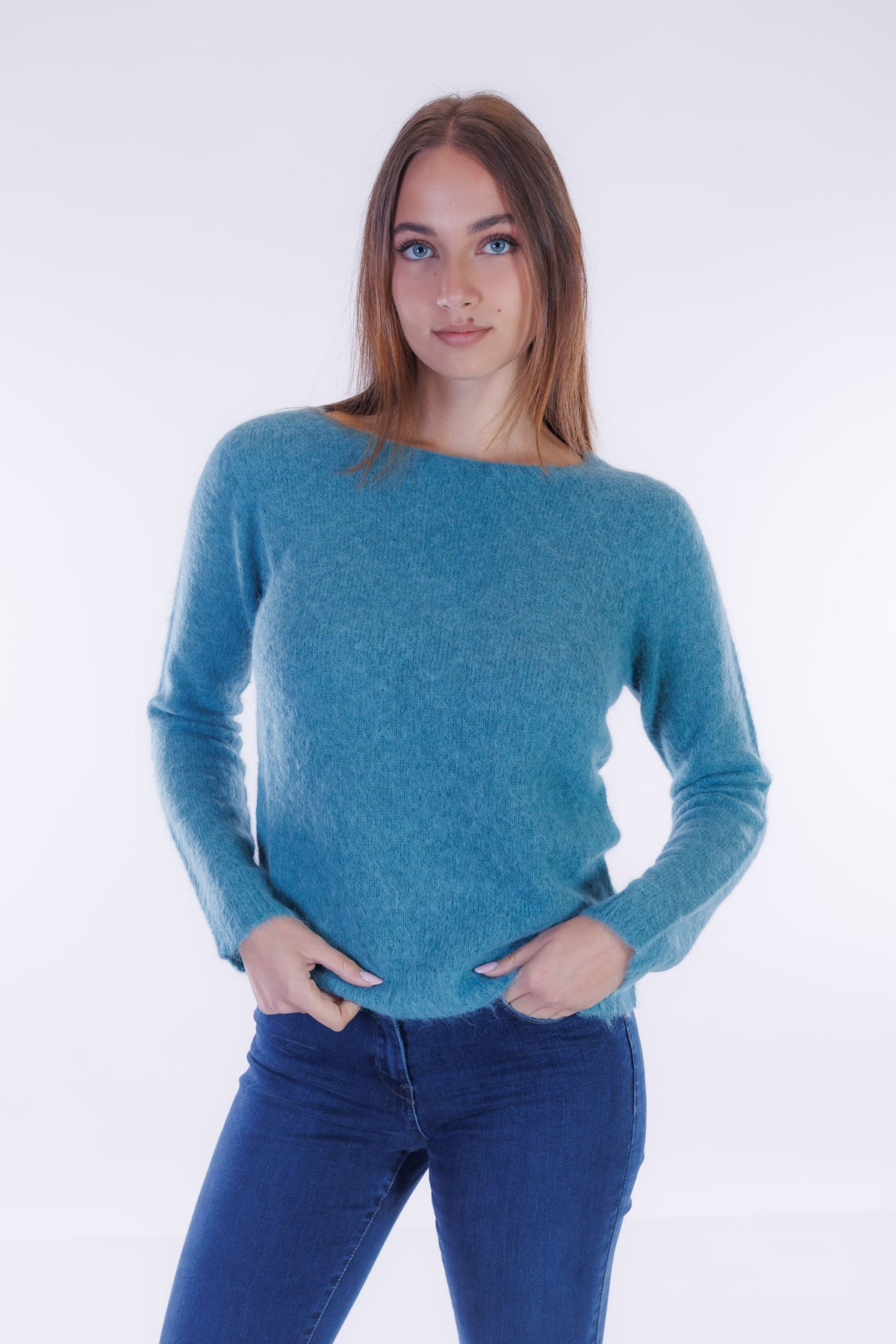 Maglia girocollo m. alpaca