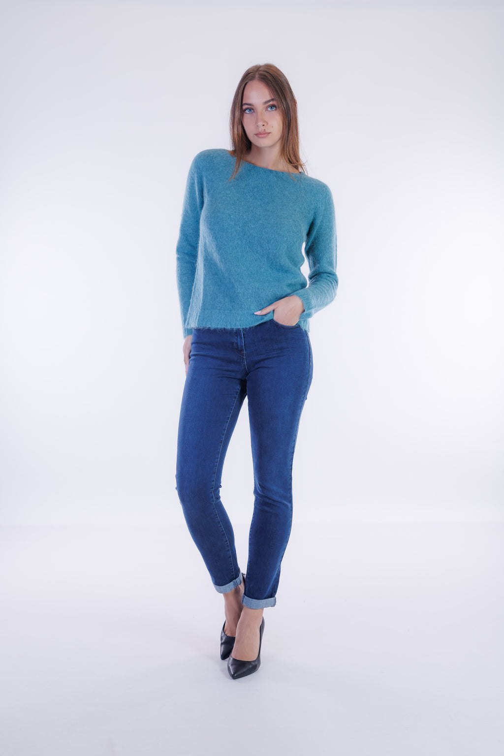 Jeans skinny risvoltino
