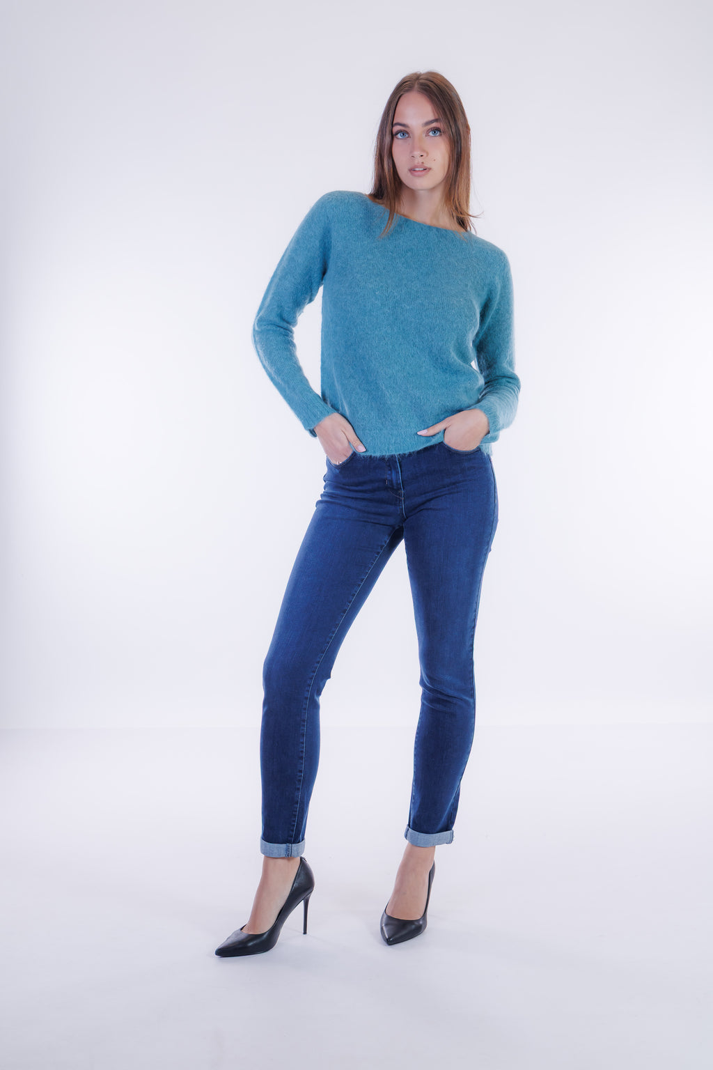 Jeans skinny risvoltino
