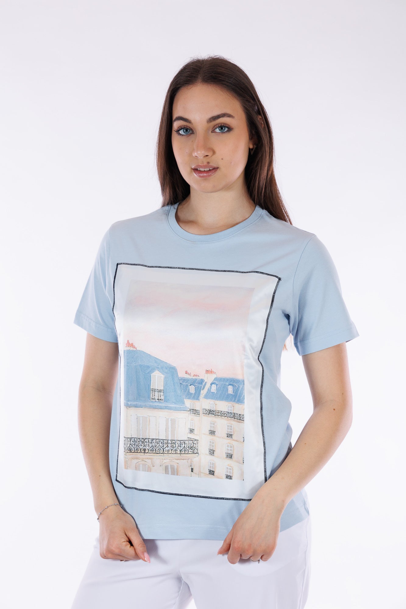 T-shirt cotone e seta