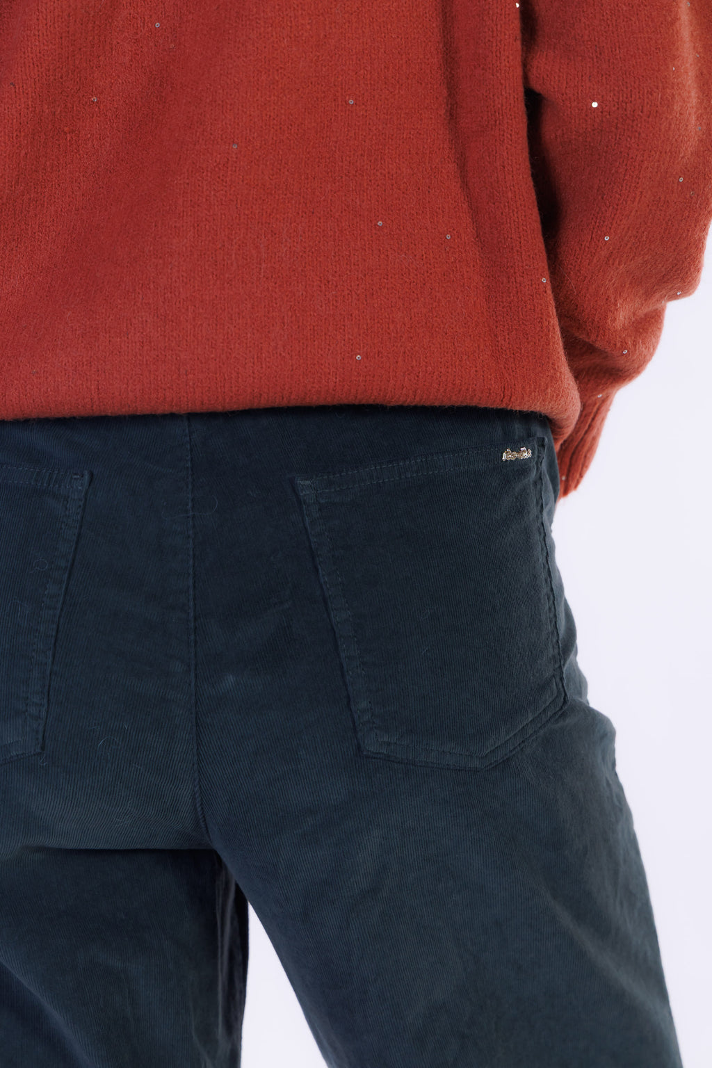 Pantalone barrel velluto