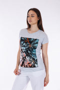 T-shirt sfiancata cotone e seta