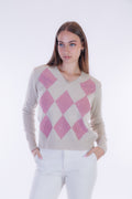 Maglia rombi paillettes