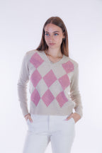 Maglia rombi paillettes