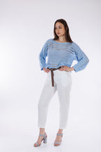 Pantalone tela vela cintura