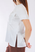 T-shirt raso, jersey e paillettes