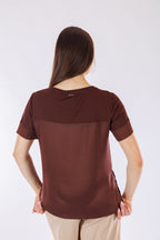 T-shirt raso, jersey e paillettes