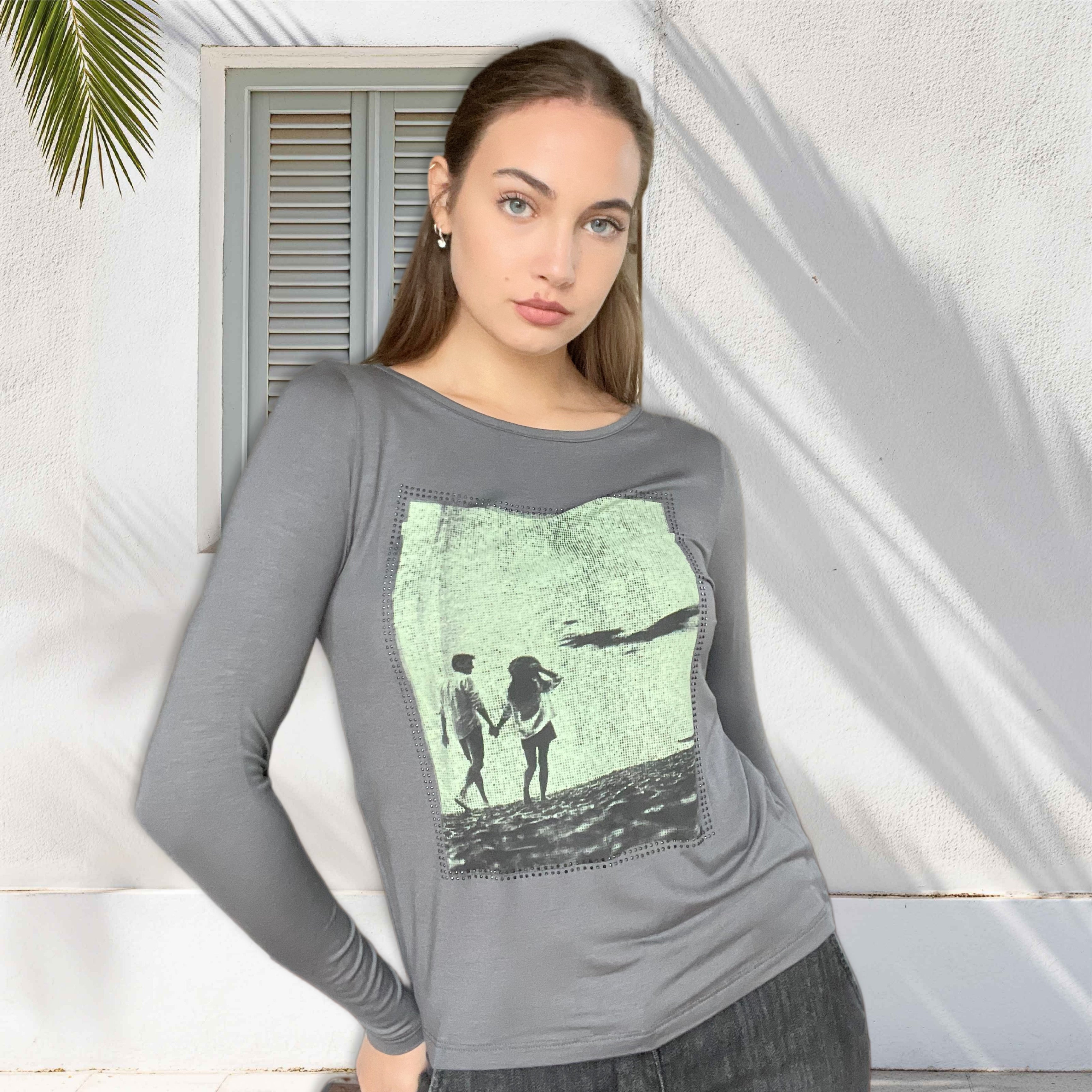 T.shirt stampa riquadro