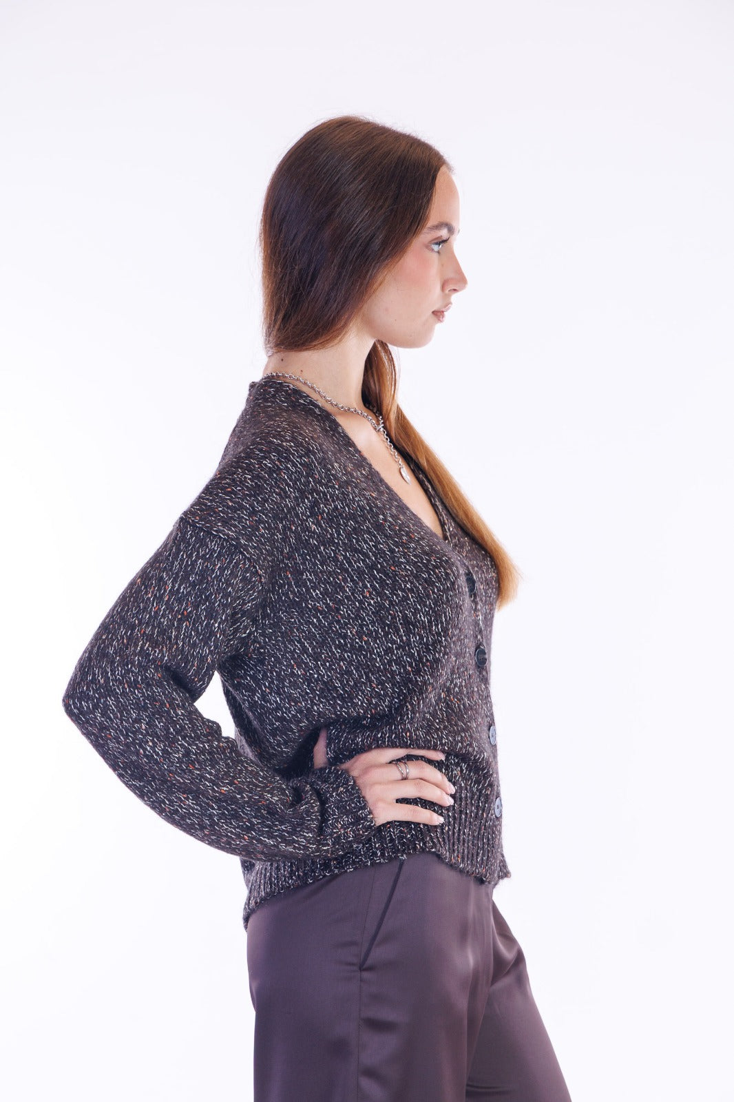 Cardigan bottoni paillettes