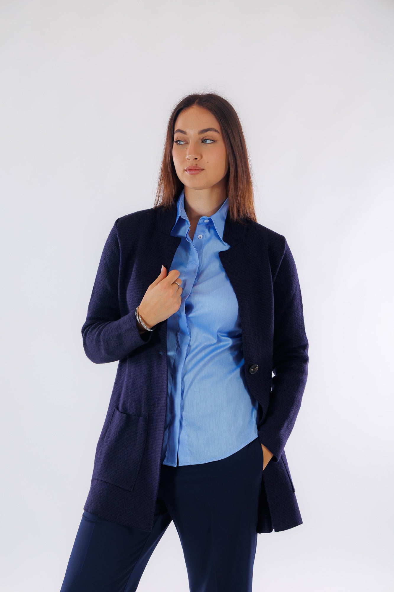 Giacca lunga punto stoffa