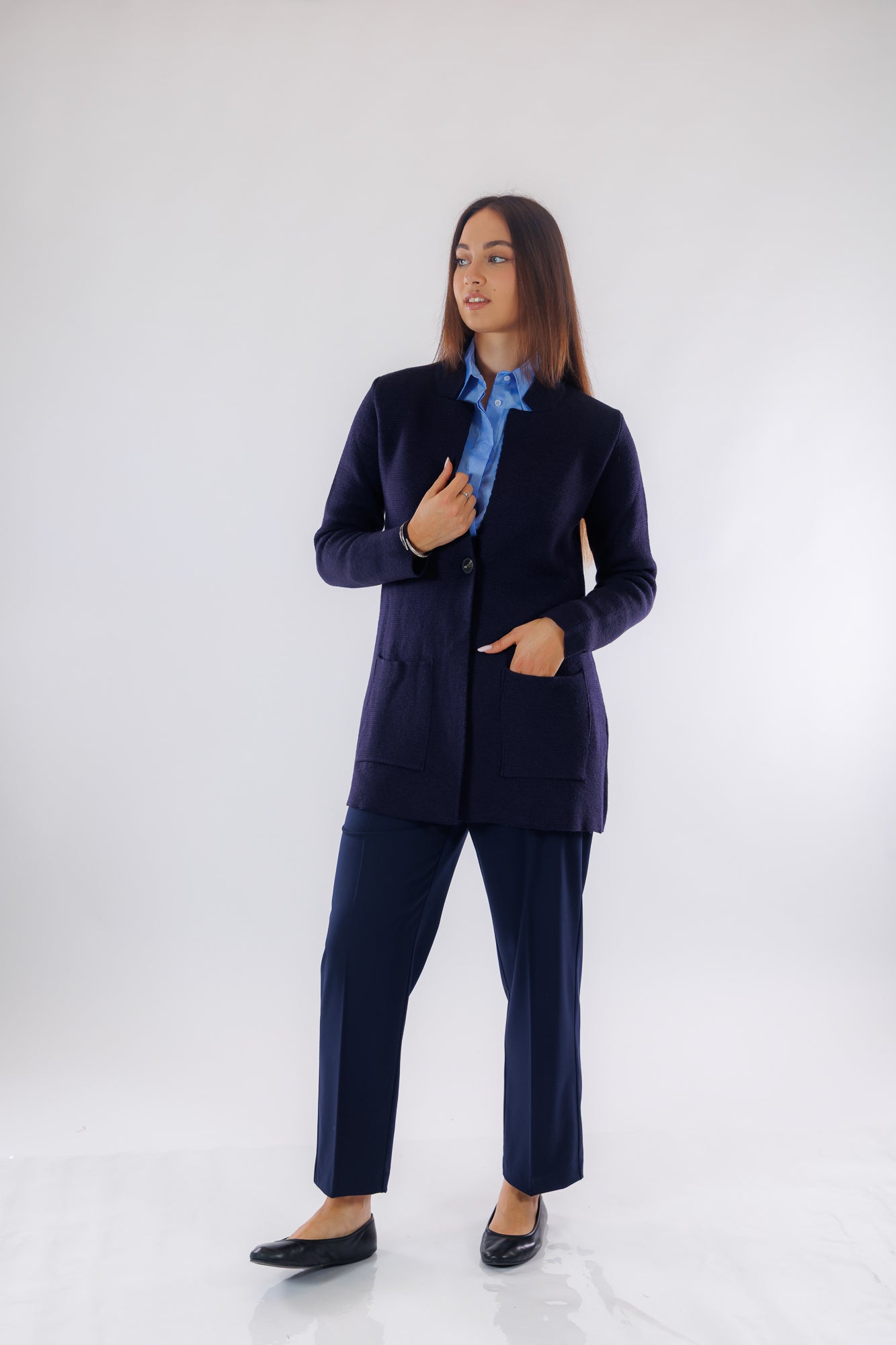 Giacca lunga punto stoffa